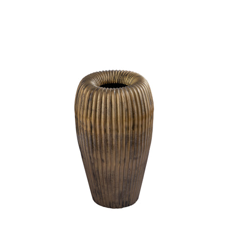 Pot Russel Goud Aluminium Geribbeld 50 cm PTMD