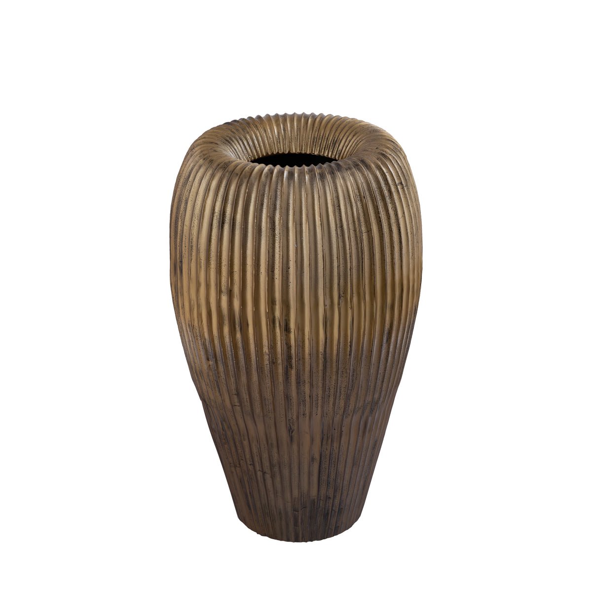 Pot Russel Goud Aluminium Geribbeld 63 cm PTMD