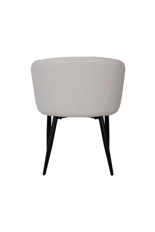 Stoel voor de eetkamer in roomkleur