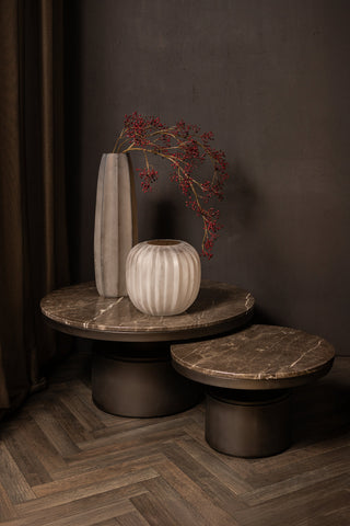 Salontafel Bregt Bruin Marmer Rond 90 cm – PTMD