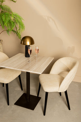 Bistrotafel Plaza Vierkant Wit Marmer 70 cm PTMD