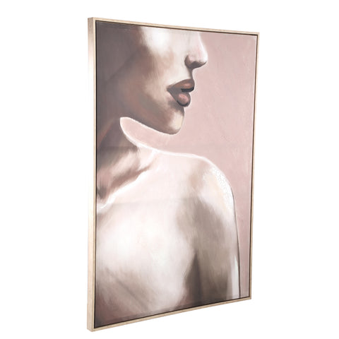 Ptmd-Liliana Bruin Polyester Schilderij Rechthoek Vrouw
