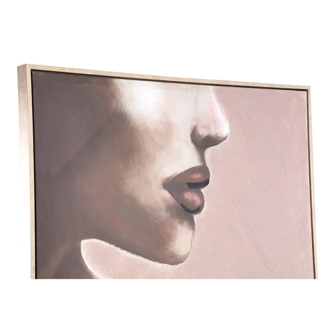 Ptmd-Liliana Bruin Polyester Schilderij Rechthoek Vrouw
