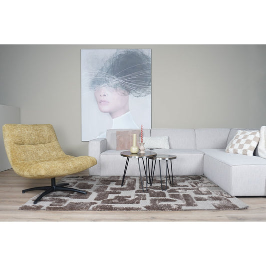 Vloerkleed Liana Bruin 200 x 290 cm