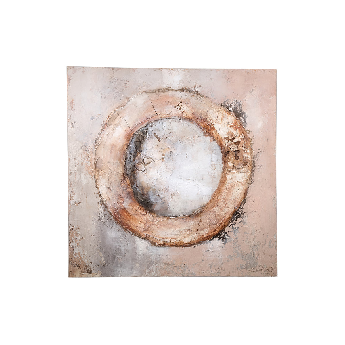 Wandpaneel Arianna Bruin Canvas Ring 120 cm PTMD