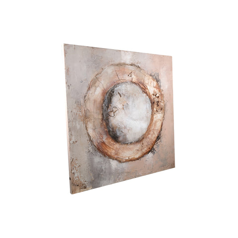 Wandpaneel Arianna Bruin Canvas Ring 120 cm PTMD