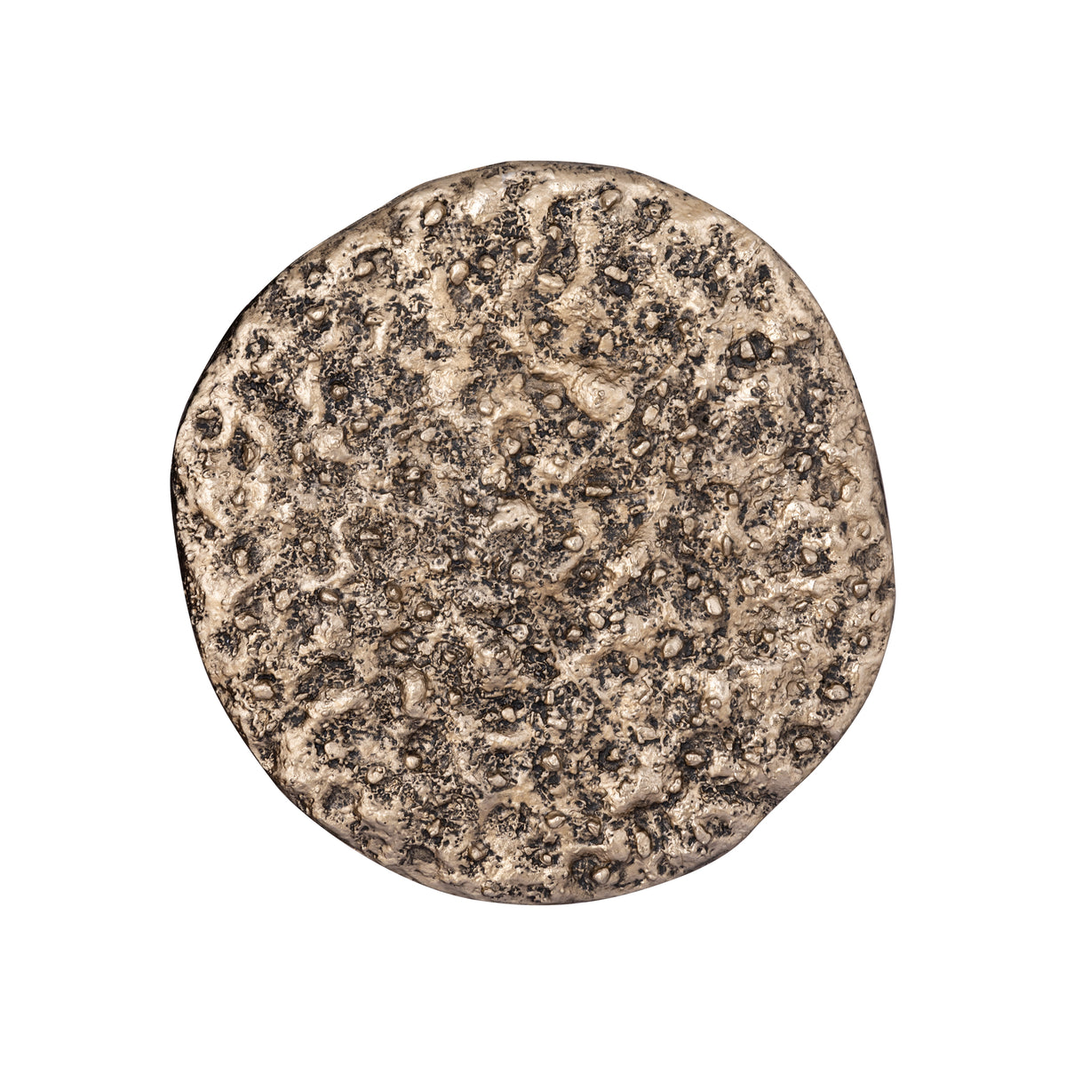 Panneau mural rond rugueux en aluminium coulé Victoire Gold
