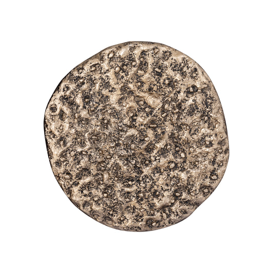 Panneau mural rond rugueux en aluminium coulé Victoire Gold