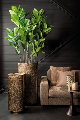 Pot Indira Goud Aluminium H99cm Set van 2 PTMD