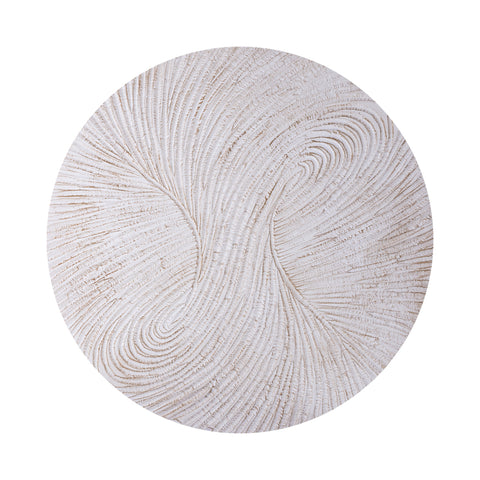 Wandpaneel Wiktor Wit Swirl Rond 120 cm PTMD