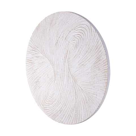 Wandpaneel Wiktor Wit Swirl Rond 120 cm PTMD