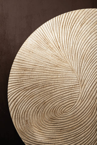 Wandpaneel Wiktor Wit Swirl Rond 120 cm PTMD