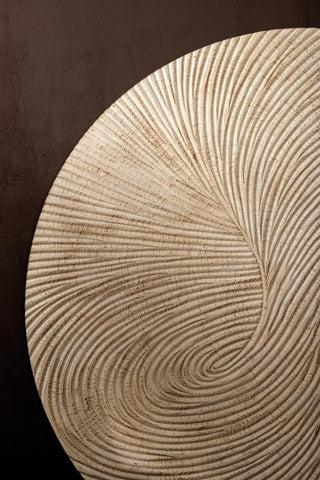 Wandpaneel Wiktor Wit Swirl Rond 120 cm PTMD