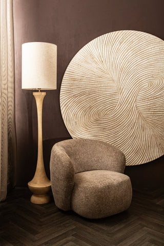 Wandpaneel Wiktor White Swirl Carved 180 cm PTMD