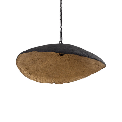 Hanglamp Majid Zwart Papier-Maché Golvend Goud Binnen PTMD