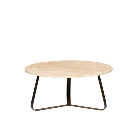 Salontafel PTMD Micka Black Travertine Rond Medium