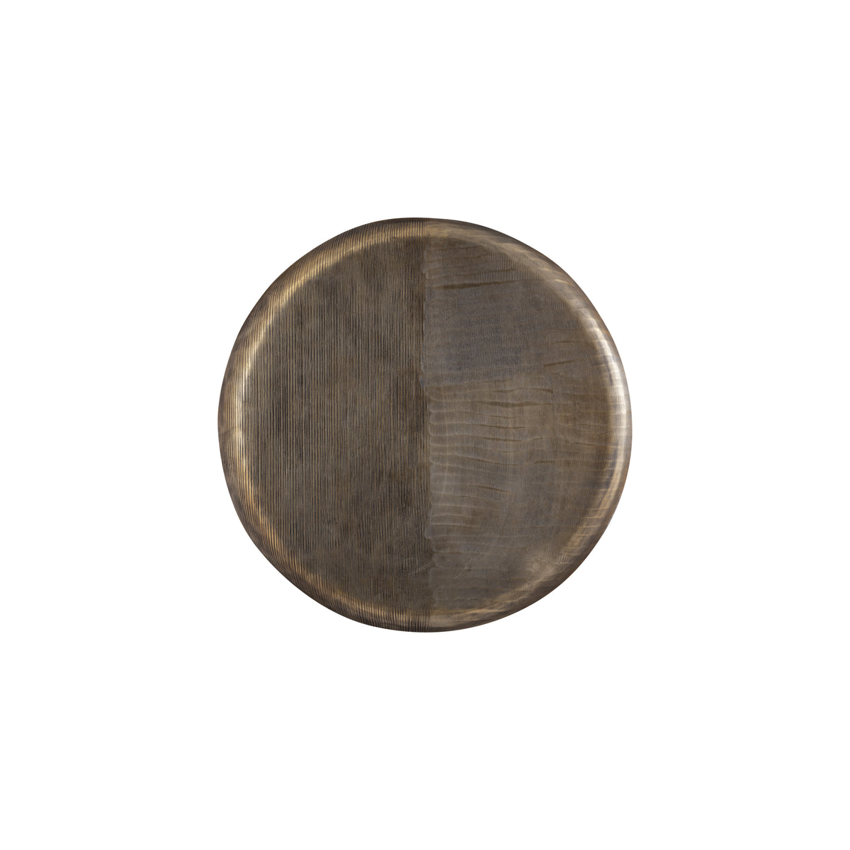 Wandpaneel Jowad Antiek Goud Aluminium Ribbel Ø60 cm PTMD
