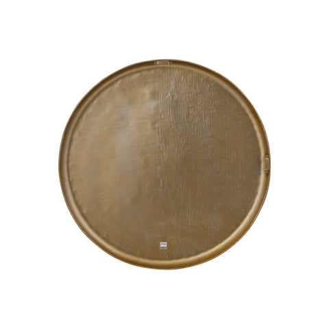 Wandpaneel Jowad Antiek Goud Aluminium Ribbel Ø80 cm PTMD