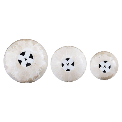 PTMD Sufyan Cream Emaille Ronde IJzeren Wandbal - Set van 3