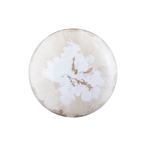 PTMD Sufyan Cream Emaille Ronde IJzeren Wandbal - Set van 3