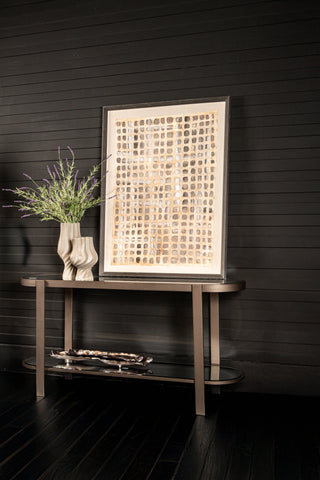 Sidetable Yozan Bruin Spiegel Metalen Poten 160 cm PTMD