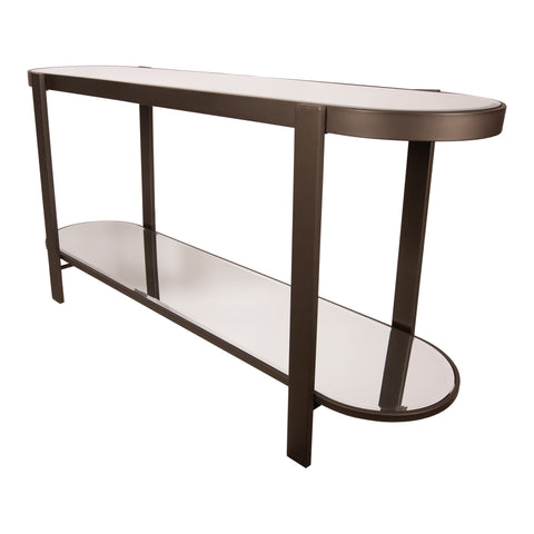 Sidetable Yozan Bruin Spiegel Metalen Poten 160 cm PTMD