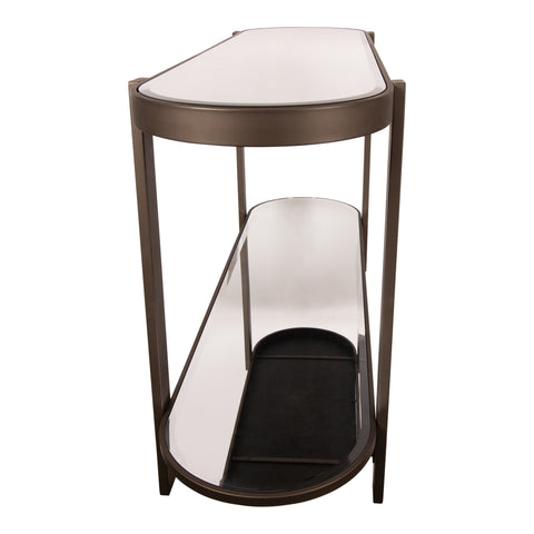 Sidetable Yozan Bruin Spiegel Metalen Poten 160 cm PTMD