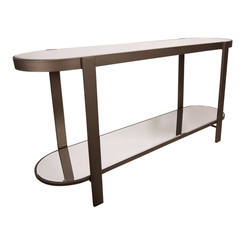 Sidetable Yozan Bruin Spiegel Metalen Poten 160 cm PTMD
