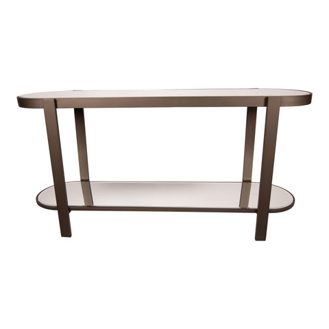 Sidetable Yozan Bruin Spiegel Metalen Poten 160 cm PTMD