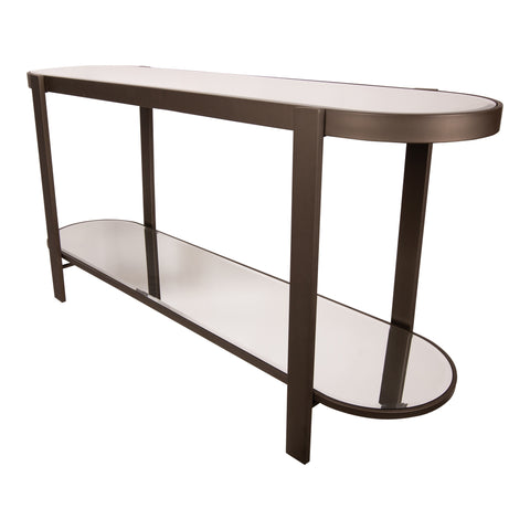 Sidetable Yozan Bruin Spiegel Metalen Poten 160 cm PTMD