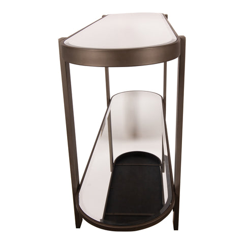 Sidetable Yozan Bruin Spiegel Metalen Poten 160 cm PTMD