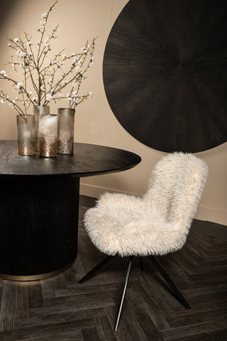 Eetkamerstoel PTMD Leander Draaibaar Hair Beige