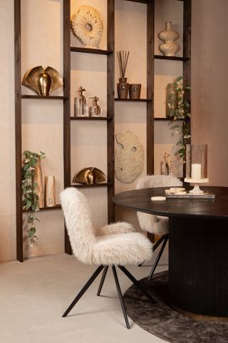 Eetkamerstoel PTMD Leander Draaibaar Hair Beige