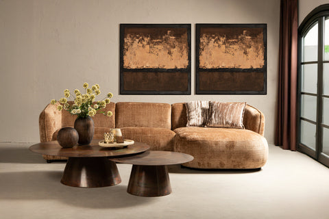 Wandpaneel Asante Bruin Canvas 122x122 cm PTMD