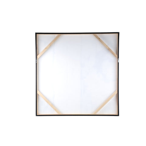 PTMD Jor Black Canvas Cirkel Geschilderd Vierkant Wandpaneel