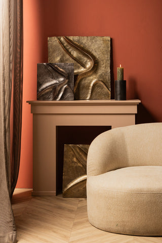 Gihan Gold Casted Alu Wall Panel Wave Lines S
