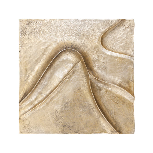 PTMD Gihan Gold Gegoten Aluminium Wandpaneel Wave Lines L