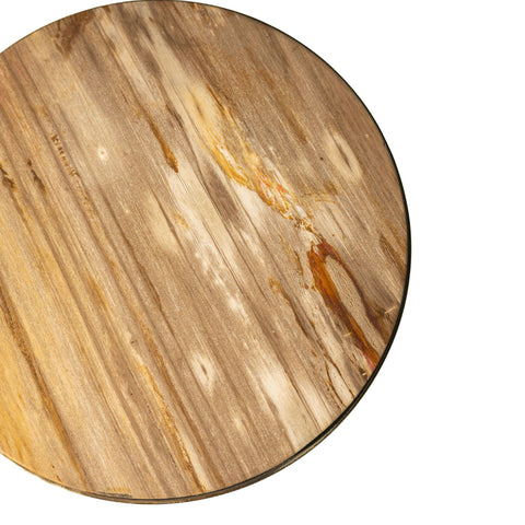 Bijzettafel Mody Natural Petrified Wood Rond 64cm PTMD