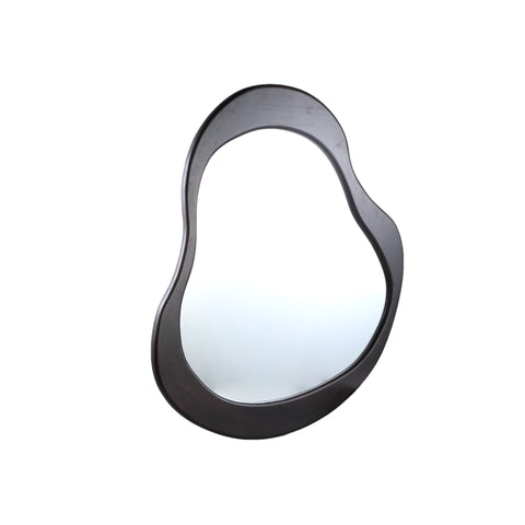 Miroir organique en bois massif marron Barragh.
