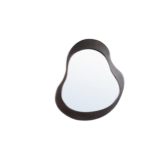 Miroir organique en bois massif marron Barragh.