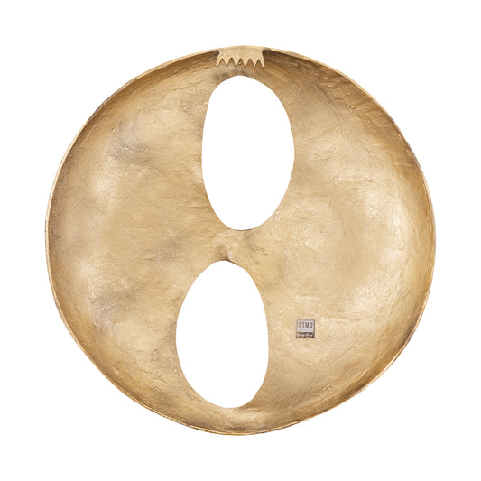 PTMD Deuie Wandpaneel Large - Rond Aluminium Wanddecoratie 70cm Goud