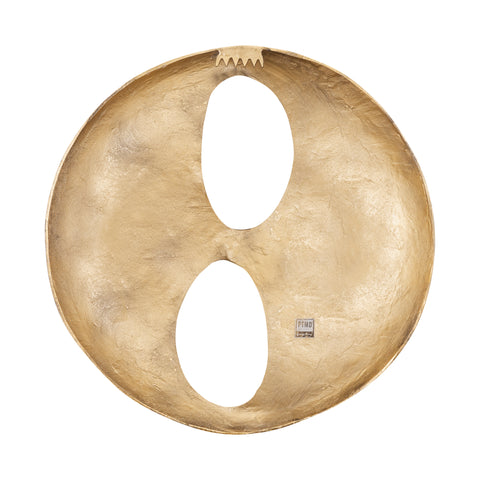 PTMD Deuie Wandpaneel Large - Rond Aluminium Wanddecoratie 70cm Goud