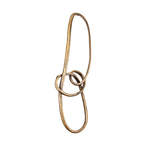 PTMD Wun Ovale Wanddecoratie Messing - Gegoten Aluminium Wandkunst 90cm Goud
