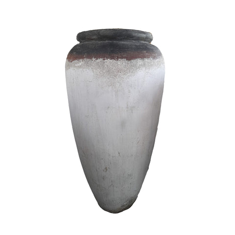 Pot Kajetan Wit Rond Hoog 80 cm PTMD