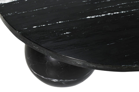 Salontafel Diro Zwart Marmer Rond 3 Bollen Ø99 cm PTMD