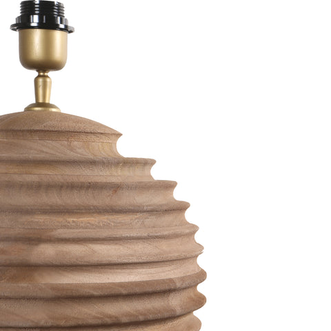 Lampenvoet Roven Naturel Geribbeld 28 cm PTMD