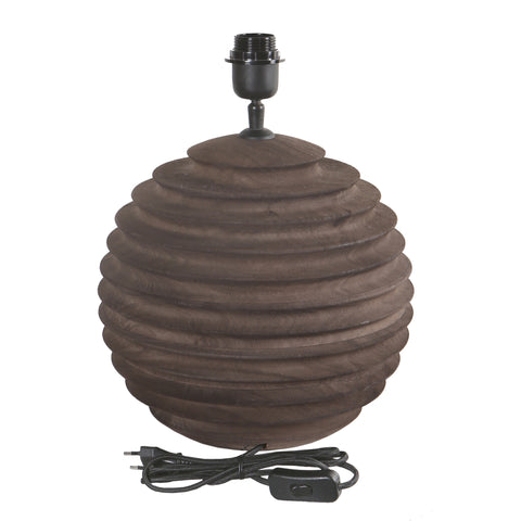 Lampenvoet Roven Bruin Geribbeld 28 cm PTMD