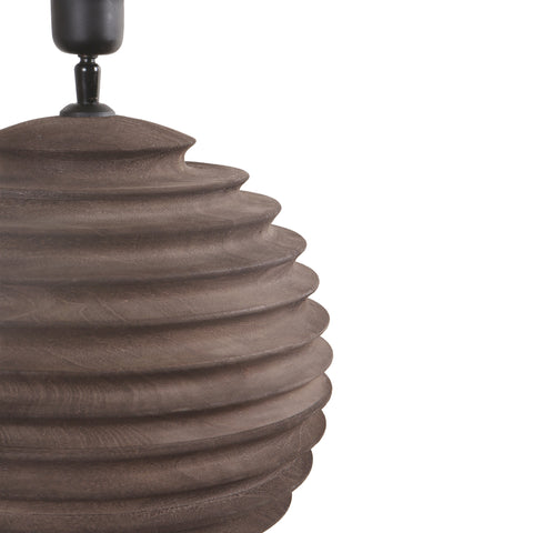 Lampenvoet Roven Bruin Geribbeld 28 cm PTMD