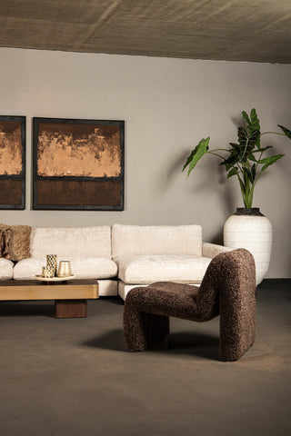 Fauteuil Oslo Teddy Coffee PTMD.