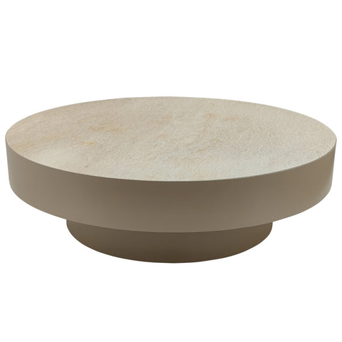 Salontafel Corfu Rond 90 cm Crème Marmer PTMD